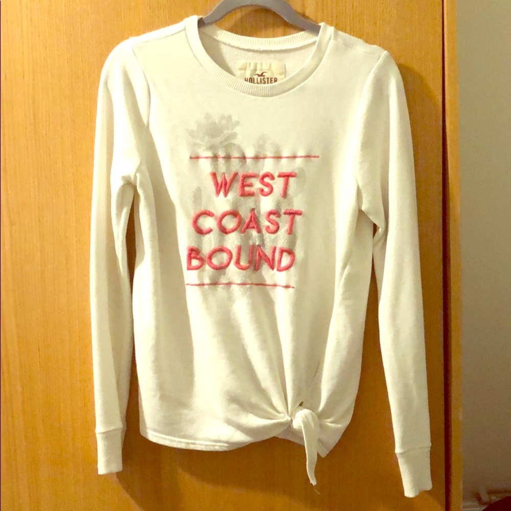 Hollister White Sweatshirt “West Coast Bound”